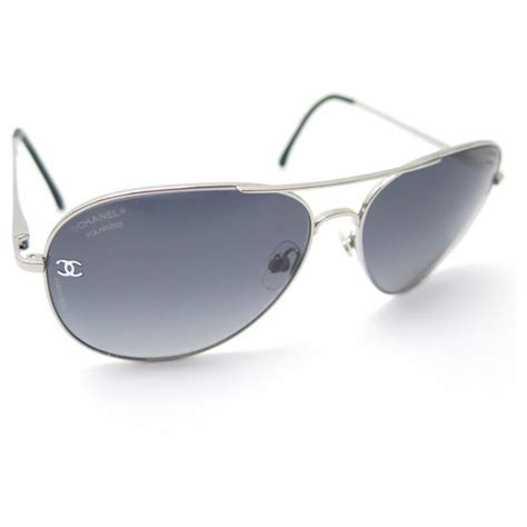 CHANEL 4189TQ Aviator Titanium & Calfskin Sunglasses